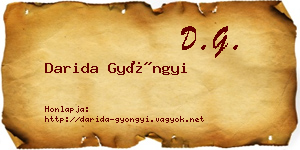 Darida Gyöngyi névjegykártya