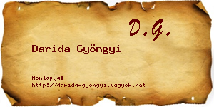 Darida Gyöngyi névjegykártya